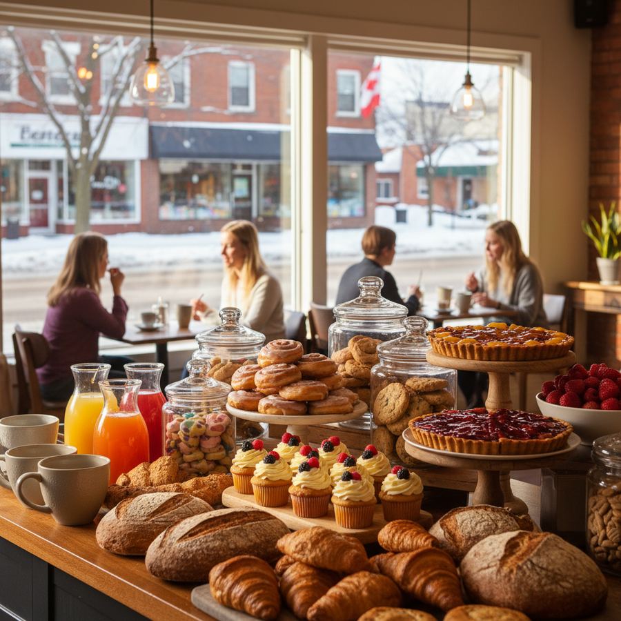 Fresh bread and pastries at an Orleans bakery