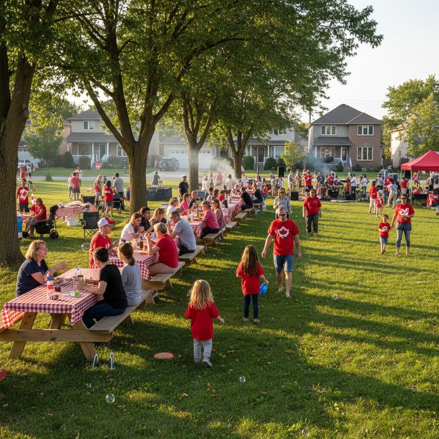 Fireworks over the Ottawa River on Canada Day at Petrie Island