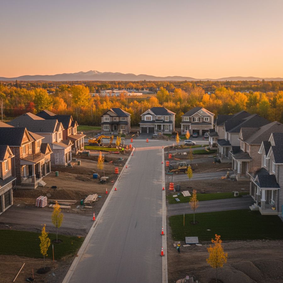 Commercial development along Trim Road in east Orleans