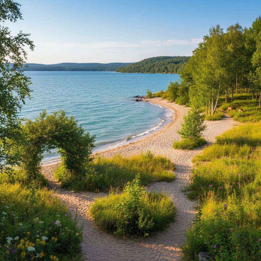 Boardwalk trail through the marsh at Petrie Island near Orleans