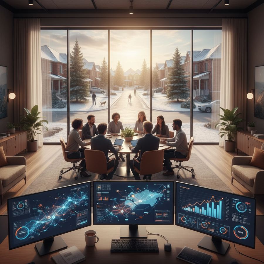 Marketing analytics dashboard on a computer screen