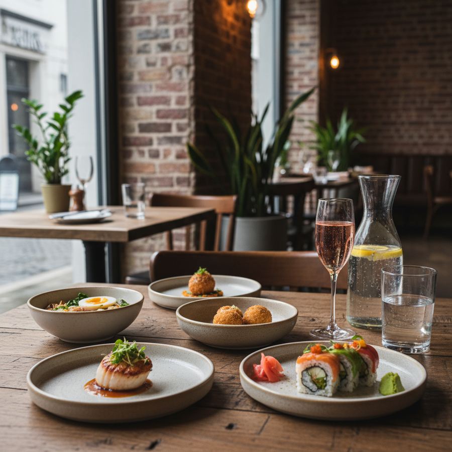 Fine dining plate at an Orleans restaurant