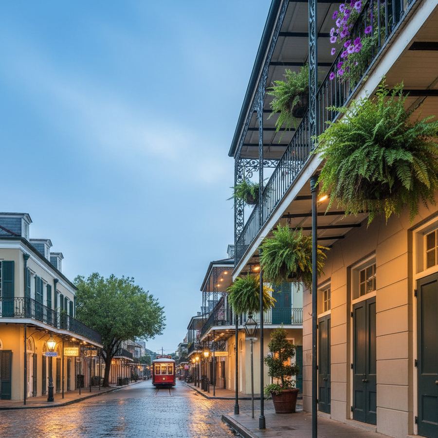 Family arriving in Orleans with moving boxes