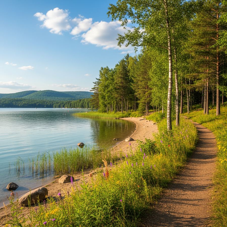 Sunset over Petrie Island beach in Orleans
